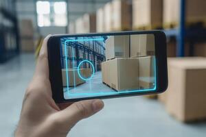 Discover the transformative impact of augmented reality technology as it revolutionizes the methods of package tracking and delivery within the complex sphere of supply chain logistics photo