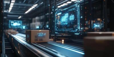 Delve into the fascinating future of package delivery and logistics by utilizing advanced augmented reality tracking systems designed for enhancing efficiency in supply chain management processes photo