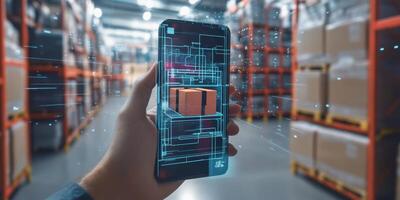 Discover how innovative augmented reality systems are revolutionizing package delivery processes and enhancing logistics tracking within contemporary warehouses across various industries photo