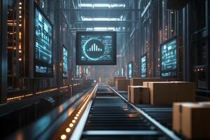 Discover an advanced augmented reality AR system designed to improve delivery and pickup processes in supply chain logistics, enhancing efficiency and accuracy in various workflows photo