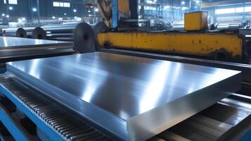 This image beautifully showcases the advanced technology, innovative machinery, and sophisticated processes used in stainless steel sheet metal fabrication within an industrial workshop setting photo