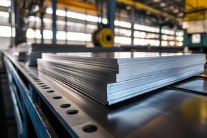 Dive deep into the intricate and complex processes involved in sheet metal fabrication that are utilized in todays modern factories, brilliantly showcasing advanced technology and powerful machinery photo