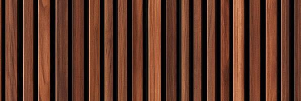 This seamless pattern showcases brown wooden acoustic panels with uniquely textured fluted surfaces, ideal for enhancing interior design and achieving effective soundproofing in various spaces photo
