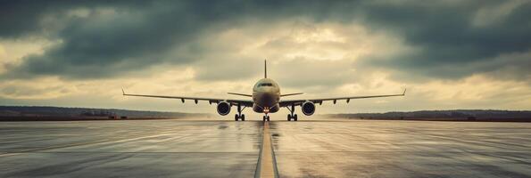 This visual depicts a large cargo aircraft on an extremely busy runway, highlighting the essential and critical role that aviation plays in the intricate web of global logistics and travel operations photo