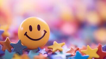 Discover the joy and satisfaction that comes with positive feedback and engagement. Use smiley faces to symbolize and represent the feelings of accomplishment and success in every interaction photo