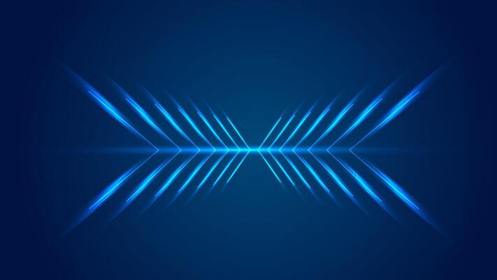 Futuristic technology background. Abstract blue neon glowing line tech illustration