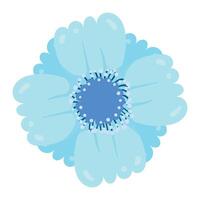 hand drawn colorful flower isolated on white background vector