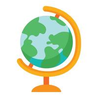 Globe map icon isolated design on the white vector