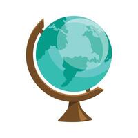 Globe map icon isolated design on white background vector