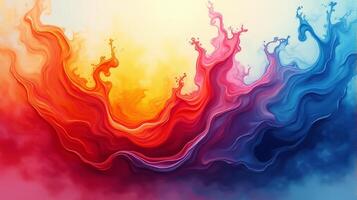 Dynamic and Vibrant Abstract Art Piece Inspired by the Interplay of Colors and Fluid photo