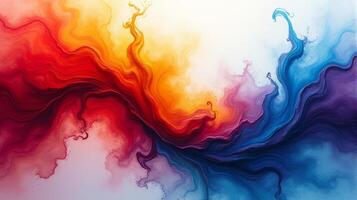 Dynamic and Vibrant Abstract Art Piece Inspired by the Interplay of Colors and Fluid photo