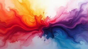 Dynamic and Vibrant Abstract Art Piece Inspired by the Interplay of Colors and Fluid photo