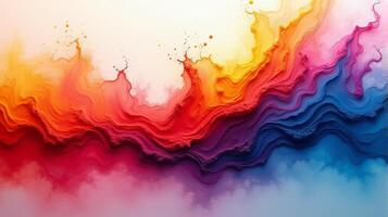 Dynamic and Vibrant Abstract Art Piece Inspired by the Interplay of Colors and Fluid photo
