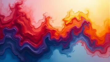 Dynamic and Vibrant Abstract Art Piece Inspired by the Interplay of Colors and Fluid photo