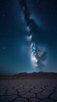 Starry Night Sky Filled With Countless Stars, Featuring a Prominent Display of the Milky Way photo