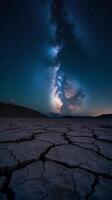 Starry Night Sky Filled With Countless Stars, Featuring a Prominent Display of the Milky Way photo