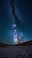Starry Night Sky Filled With Countless Stars, Featuring a Prominent Display of the Milky Way photo