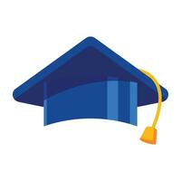 Graduation cap icon illustration on white background vector