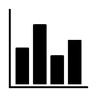 Solid Bar Chart Data Icon vector
