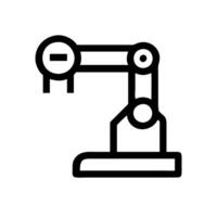 A Arn robot is shown in a black and white line drawing vector