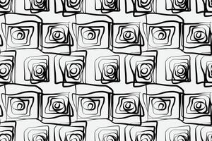 Abstract round stroke lines seamless repeat pattern vector