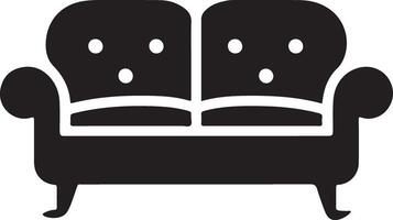 sofa furniture isolated icons vector