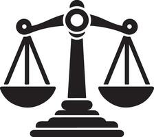 judge scale silhouette , judge scale icon style white bacground vector