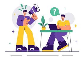 Negotiation and Conflict Resolution Between Two Social Groups in a Flat Cartoon Background vector