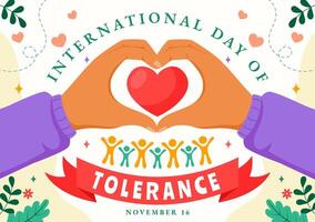 Illustration of Unity and Tolerance with Hands of Different Skin Colors in Flat Background vector