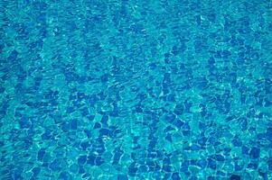 Swimming Pool Surface With Light Reflection and Water Ripple Patterns photo