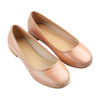 3d rendering style of Ballet flats, isometric, isolated on transparent background png