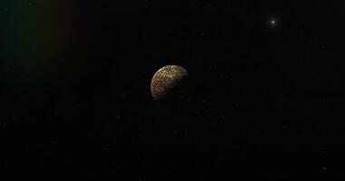 Traveling towards Callisto, Jupiter's moon, in the outer space video