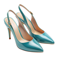 3d rendering style of Slingback heels, isometric, isolated on transparent background png