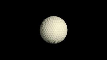 Golf ball rotating loop, 3d object. video