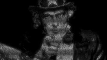Animation of character uncle Sam with numbers rolling on the screen video