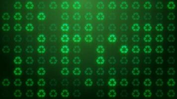 Recycle symbol loop background video