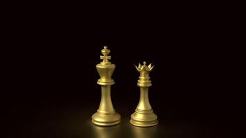 The chess on black background for Business concept 3d rendering. photo
