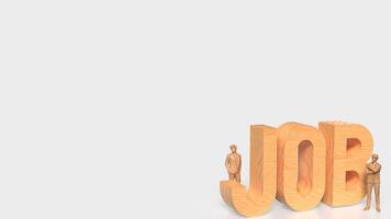 The Job Text for Business concept 3d rendering photo