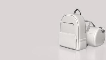 White bag on clean background image 3d rendering. photo