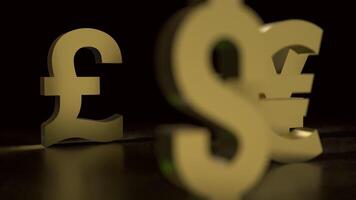 The pound symbol for Business concept 3d rendering. photo