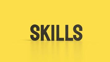 The skill text for Business concept 3d rendering. photo