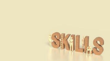 The skill text for Business concept 3d rendering. photo