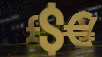 The euro symbol for Business concept 3d rendering. photo