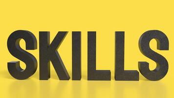 The skill text for Business concept 3d rendering. photo