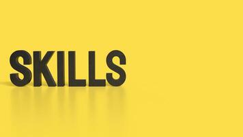 The skill text for Business concept 3d rendering. photo