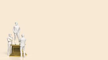 The man on podium for reader or vote concept 3d rendering. photo