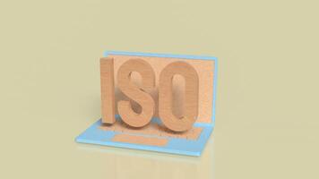 The notebook and iso for technology or Business concept 3d rendering. photo