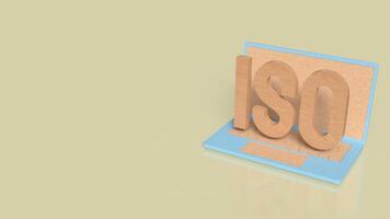 The notebook and iso for technology or Business concept 3d rendering. photo
