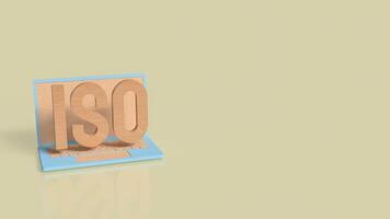 The notebook and iso for technology or Business concept 3d rendering. photo