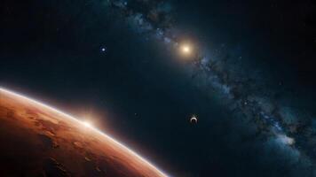 Mars In The Milky Way Galaxy A Stunning View Of The Red Planet From Space photo